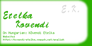 etelka kovendi business card